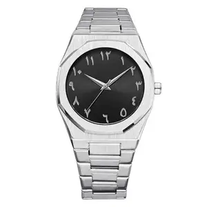 Nieuwe Stijl 3atm Waterdichte Mannen Luxe Arabische Wijzerplaat Rvs Heren Quartz Horloges Voor Mannen