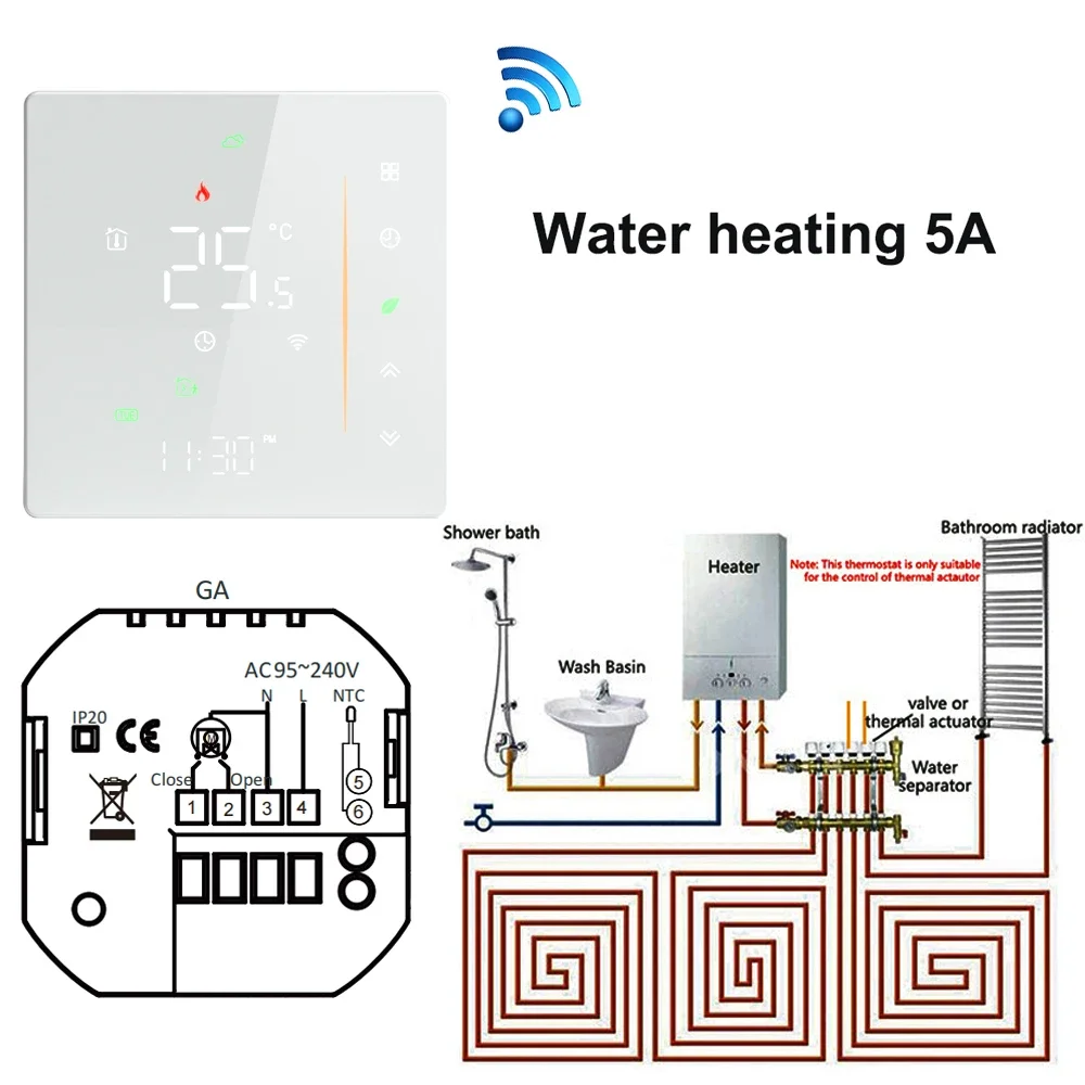 Chauffe-eau 5A - WIFI Blanc