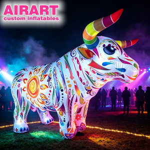 Disfraz Inflable de Toro Mexicano <span class=keywords><strong>Alebrijes</strong></span>, Disfraces Inflables LED de Tela Oxford, Disfraz Inflable de Toro para Eventos Nocturnos - Product Image 1