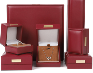 Caja de Anillos de Cuero PU de Lujo, con Logotipo Personalizado, para Anillos de Compromiso y Boda, Caja de Regalo para Joyería, en Varios Colores - Product Image 3