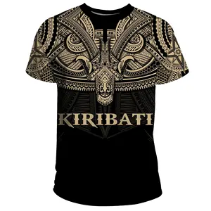 Men Kiribati T-Shirt Polynesian Tattoo Style Short Sleeve Top Male Quick Dry T-shirts Drop Shipping Products 2023 Summer Tee Hot