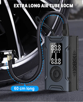 Compresseur d'air portable pour pneus, 150 PSI, sans fil, pompe à air numérique pour voiture avec lumière LED et batterie externe pour voiture, moto, vélo