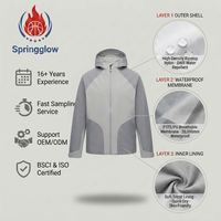 Veste de montagne professionnelle pour homme avec logo personnalisé, imperméable 20k, veste de randonnée en coque dure, veste tactique d'usine OEM
