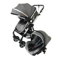 Haut paysage nouveau-né siège auto luxe poussette ensemble système de voyage landau bébé poussette 3 en 1