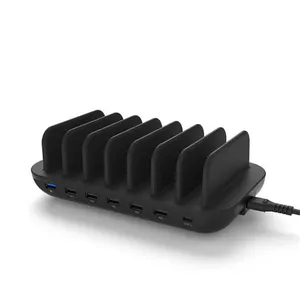 Giá Để Bàn Đế Sạc Nhanh 7 Cổng Thông Minh Tùy Chỉnh Đế Sạc USB Cho Máy Tính Bảng Đa Năng Đầu Ra PD