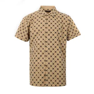 Casual color caqui tejido camiseta etiquetas hombre Camiseta camisas personalizadas con logotipo
