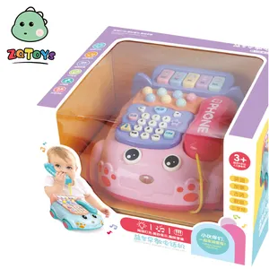 Zhiqu игрушки сурок телефон с подсветкой Музыка многофункциональное пианино для мальчиков и девочек игрушка фабрика оптом