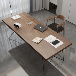 Scrivania per <span class=keywords><strong>Computer</strong></span> in Ferro Massiccio, Tavolo Moderno Semplice a Due Postazioni, Scrivania Nordica di Lusso Leggero per Ufficio - Product Image 2