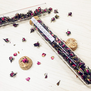 Tube à essai en verre borosilicate Tianjing 30x200mm avec bouchon en liège, tube de stockage pour thé rose, fabrication sur mesure par le fabricant - Product Image 1