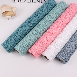New Arrival Jacquard <b>Net</b> <b>Mesh</b> Hollow Design Flower Wrapping Material Floral Bouquet Packing Supplies Flower Shop Wholesale - Product Image 5
