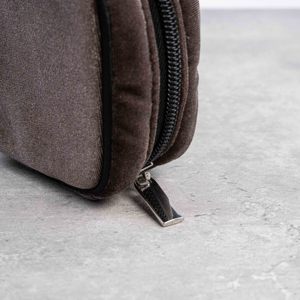 Lady Fashionable Silk Velvet Zipper Pouch <b>Bag</b> Small Brown Earring Jewelry Storage Cosmetic <b>Bag</b> for Cosmetic Application - Product Image 4