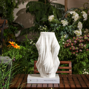 New Design European <strong>3D</strong> Printing <strong>Vase</strong> White Ceramic <strong>Vases</strong> for Home Decor - Product Image 4