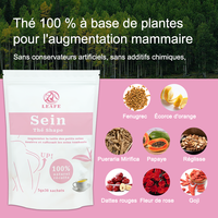 Thé d'augmentation mammaire en production de masse, croissance rapide, raffermissement des seins, ingrédients à base de plantes, formule personnalisée, produits d'augmentation mammaire