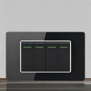 Interruptor de Pared Táctil Moderno de 2 Botones, Color Negro, IP20, 10A, 230V, con Puerto USB-C, Habilitado para Wi-Fi, para Aplicaciones - Product Image 4