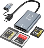 Lettore di schede CFexpress Type B e XQD con SD, USB C 3.2 Gen 2 10Gbps ad alta velocità, lettore di schede di memoria a doppio slot