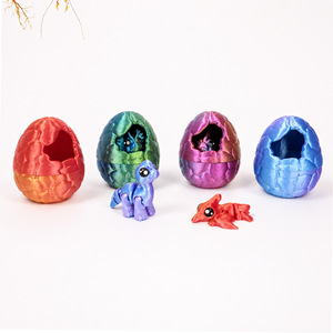 Set di uova di drago stampate in 3D con mini statuetta di drago all'interno, decorazione da scrivania colorata e da collezione, regalo per bambini e adulti - Product Image 3