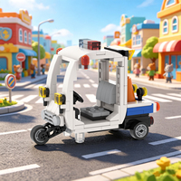 MOC1717 170 Piezas Coche de Patrulla Zootopia, Juguete de Construcción Compatible, Regalo DIY, Bajo MOQ, Juego de Bloques Educativos de Venta Caliente para Niños