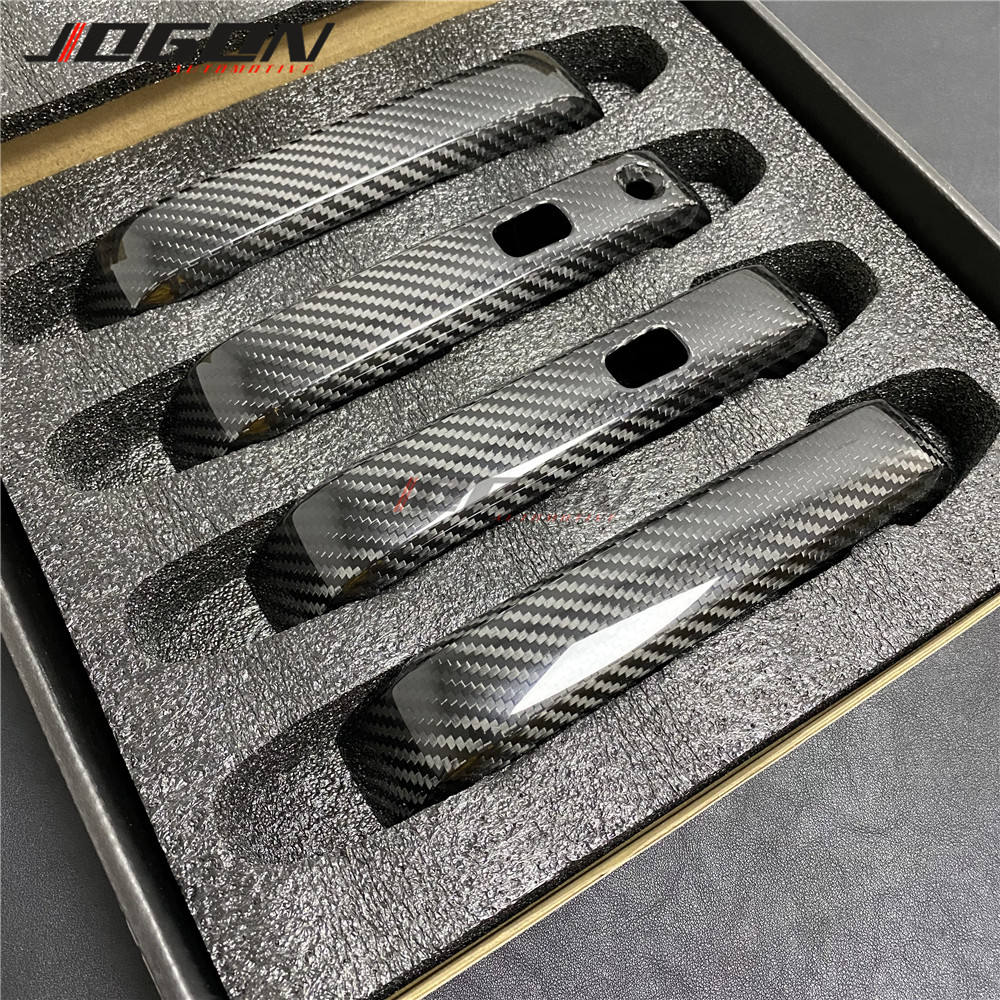 Interior Door Handle Panel Trim Decor Cover For Ford F150 2015-2020 Carbon Fiber