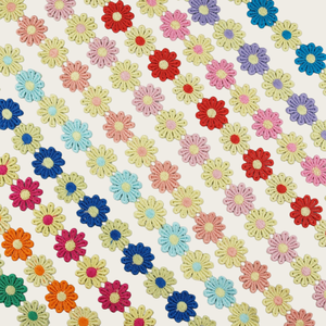 Renda Bunga Daisy Warna-warni untuk Rajutan, Bordir Pernikahan, Kerajinan Tangan DIY, Patchwork, Pita, Perlengkapan Menjahit, Sepatu, Tas, Bergaris - Product Image 2