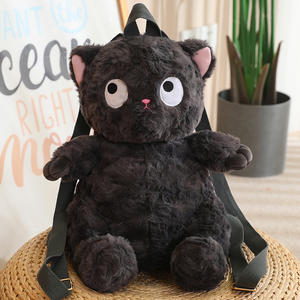 高品质定制毛绒背包小熊设计 PP 棉填充 黑白 30-50 厘米促销礼品 BEY BEY-1004 - Product Image 1