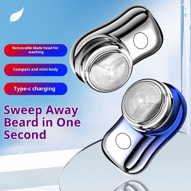 Feihong FH060 New Mini Electric Shaver Rechargeable Travel Portable Razor Beard Trimmer USB Floating Cutter Head Detachable