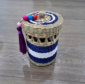 Cajas de Regalo de Estilo Vintage de Hierba Marina Amarilla con Tapa para el Ramadán Árabe, Eid Mubarak, Caja de Hierba Marina - Product Image 1