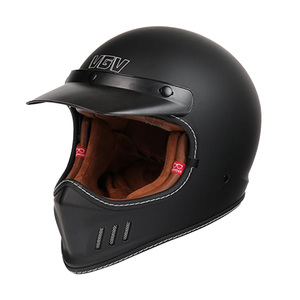 Vendita calda Vintage personalizzato doppia visiera mezza faccia casco moto nuova condizione con fodera pieghevole in fibra di vetro schiuma fodera universale - Product Image 2