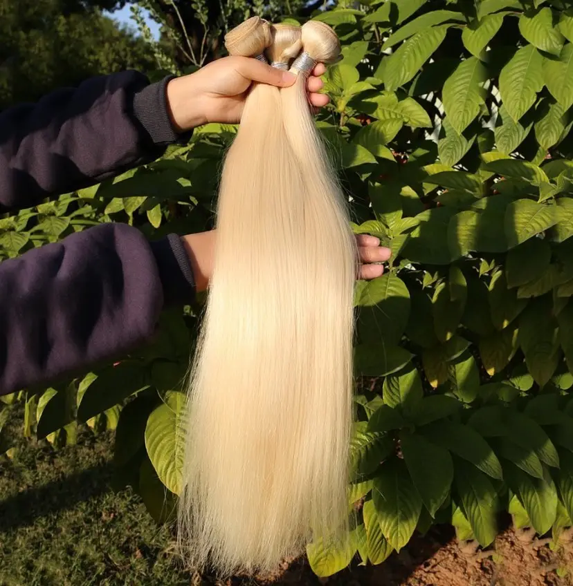 خصلات شعر خام متناسقة مع البشرة وصلات إطالة شعر بشري