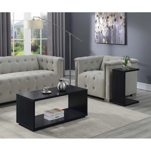 Over 20 Years Factory Direct C-Shaped <b>End</b> <b>Table</b>, Simple Modern Black Chairside <b>Table</b> for Living Room - Product Image 3
