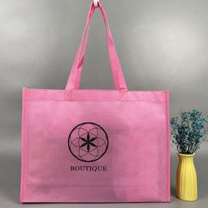 Qualité supérieure Pas Cher Eco Guangzhou Sac À Provisions Pressage À Chaud Non Tissé Shopping Réutilisable Sac D'épicerie Oreiller Avec Logo Personnalisé - Product Image 3