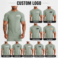 T-shirt de sport personnalisé à étiquette privée, polyester recyclé, spandex, respirant, séchage rapide, vêtements de sport pour hommes, athleisure