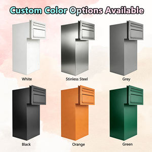 Boîte <span class=keywords><strong>aux</strong></span> <span class=keywords><strong>lettres</strong></span> murale encastrée WELDON, moderne, grande capacité, en acier inoxydable avec revêtement en poudre imperméable - Product Image 6