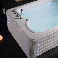 Jacuzzi independiente de acrílico de 1,92 m, el más vendido, con cortina de agua ajustable para el cuello y 36 chorros para aliviar la fatiga