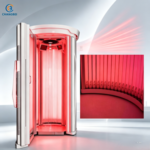 Cama Solar <span class=keywords><strong>Vertical</strong></span> CHANGBEI Rubino con Luz Roja, Sistema de Control Inteligente y Audio, para Uso Comercial en Salones de Belleza - Product Image 1