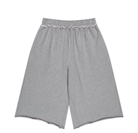 Men's Heavyweight 460gsm Sweat Shorts 100% Cotton Oversized Boxy Fit Wide Leg Streetwear Casual Shorts Custom Logo OEM Blank