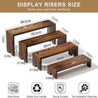 4 ensembles de présentoirs en bois pour stands de vendeurs, supports à cupcakes et desserts, présentoirs alimentaires de style ferme pour fêtes