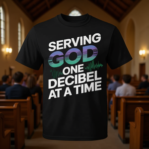 T-shirt One Decibel at a Time Church Production pour les servants de Dieu - Product Image 3