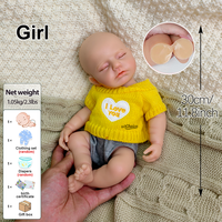 Realistische 12 "detaillierte Haut merkmale Weiches Silikon Reborn Baby Doll Schönes Mädchen Kleine Baby puppe Handgemachtes Kunst spielzeug