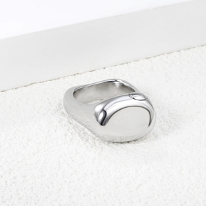 แหวนเปิดรูปทรงเรขาคณิต ทอง 18K รูปวงรี เครื่องประดับแฟชั่นสำหรับผู้หญิง ของขวัญ เครื่องประดับเสริม - Product Image 3