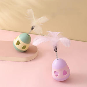Hot Sales Interactive Cat Chew Toys Feather Tumbler and Leakage <b>Ball</b> Pet Toys - Product Image 4