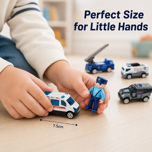 Juego de 6 Camiones de Bomberos de Juguete de Metal Fundido a Presión, Mini Modelos de Vehículos de Emergencia con Figura de <span class=keywords><strong>Bombero</strong></span> para Niños - Product Image 5
