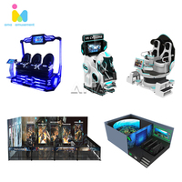 Simulador de Carreras VR 9D, Cine de Realidad Virtual, 3 Asientos, Simulador de Movimiento VR Multijugador para Parque de Atracciones
