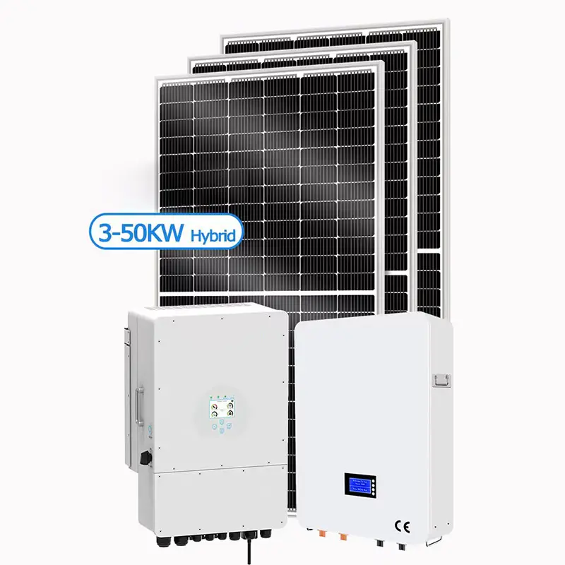 Küçük ev kullanımı 5kw GÜNEŞ PANELI güneş sistemi rüzgar güneş hibrid 5kva güneş enerjisi sistemi