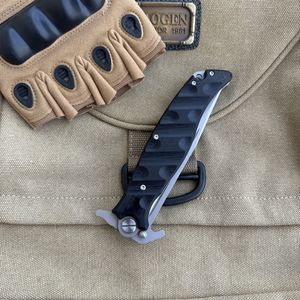 D2 coltello di sopravvivenza pieghevole all'aperto G10 manico in acciaio inox titanio lama di plastica industriale caccia campeggio grado per fai da te - Product Image 5