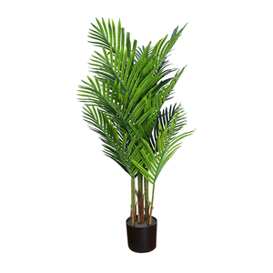 High-End Plastic UV Resistant <b>Artificial</b> Areca Palm Floor Planter Indoor Living Room Decorative - Product Image 1