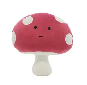 新款时尚可爱水果蔬菜玩具红色蘑菇家庭毛绒毛绒动物玩具卡哇伊毛绒枕头