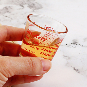 Verres à shot doseurs en <span class=keywords><strong>verre</strong></span> épais pour espresso et liquides, avec graduations de 26 mesures : 1 oz, 6 cuillères à café, 2 cuillères à soupe, 30 ml - Product Image 2