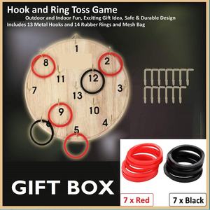 <span class=keywords><strong>Jeu</strong></span> de lancer d'anneaux pour l'intérieur et l'extérieur, pour enfants, adultes, famille, fête ou à suspendre au mur, idée cadeau excitante, sûr, durable - Product Image 3