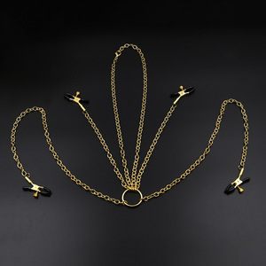 Nuevo diseño <span class=keywords><strong>de</strong></span> juguetes sexuales <span class=keywords><strong>cadena</strong></span> <span class=keywords><strong>de</strong></span> metal 3 clips <span class=keywords><strong>de</strong></span> pezón para sujetador y vagina - Product Image 5