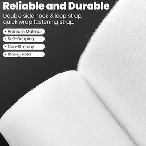 Клейкий крюк и петля крепления с откатом назад к спине кабельные стяжки ремень Регулируемый двухсторонний Самоблокирующийся Крюк и петля ремешок - Product Image 2